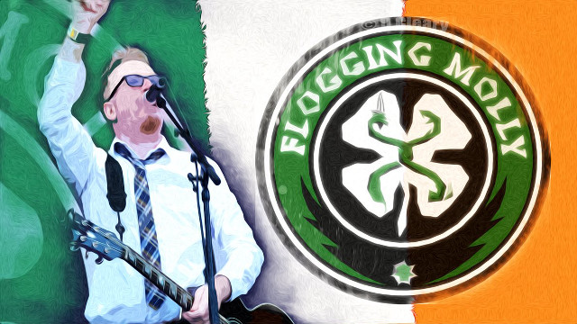 Man guitar shamrock flag folk free wallpaper - medium preview image