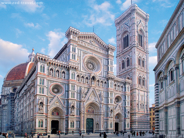 Large cathedral clock people sunny free wallpaper - medium preview image