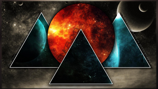 Space mountains planets red blue free wallpaper - medium preview image