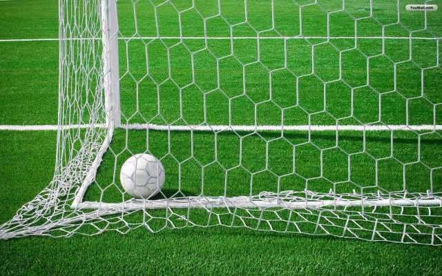 Soccer ball corner goal net free wallpaper - medium preview image