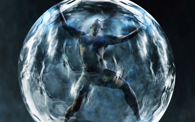 Man in ball body arms free wallpaper - medium preview image
