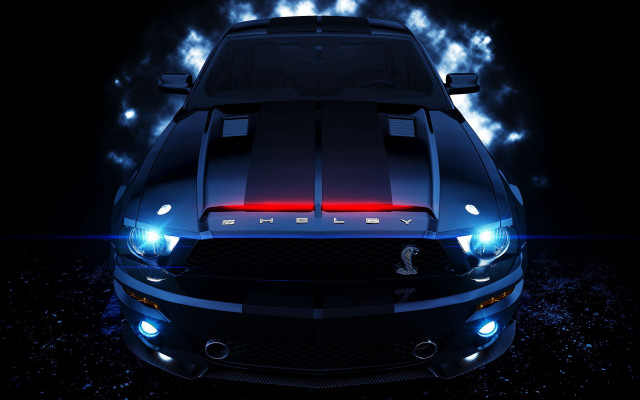 Mustang astronaut aurora galaxy starry free wallpaper - medium preview image