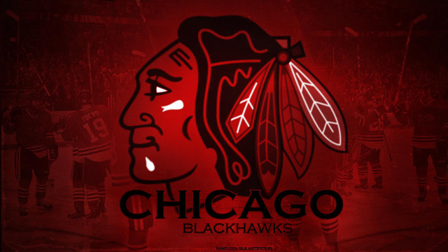 Chicago black hawks red background free wallpaper - medium preview image