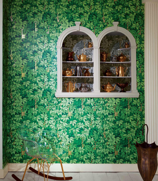 Green wall window chair vase free wallpaper - medium preview image