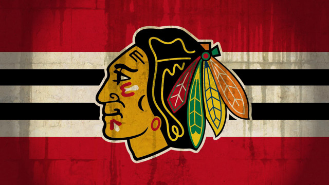 Chicago blackhawks logo red white free wallpaper - medium preview image