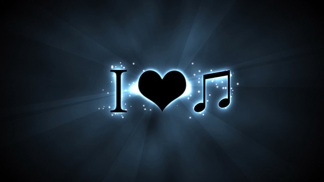 Heart shaped music note with #2 free wallpaper - medium preview image