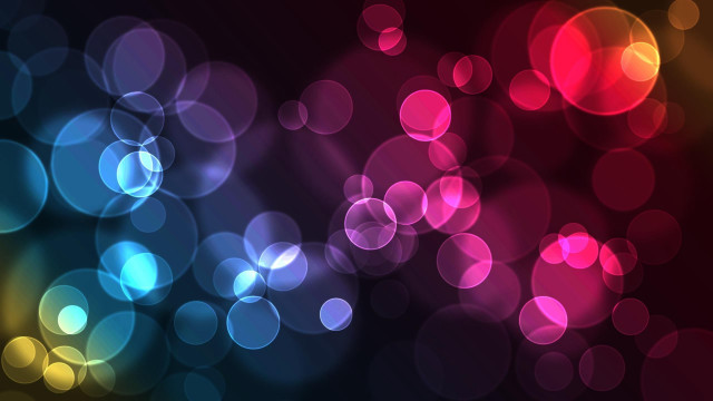 Colorful light bokeh hologram bubble free wallpaper - medium preview image