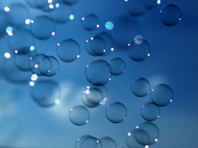 Bubbles floating air blue background #2 free wallpaper - medium preview image