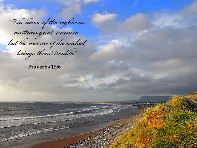 Beach bible verse cloudy sky free wallpaper - medium preview image