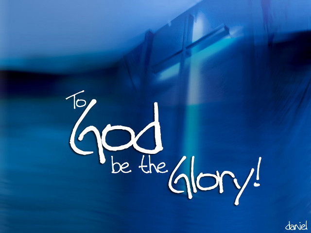 Blue background white lettering cross #2 free wallpaper - medium preview image