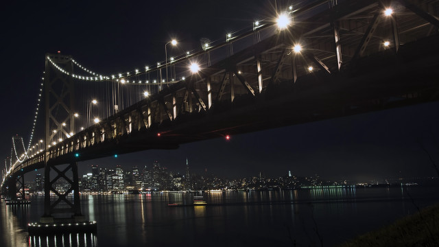 Bridge water night lights city #21 free wallpaper - medium preview image