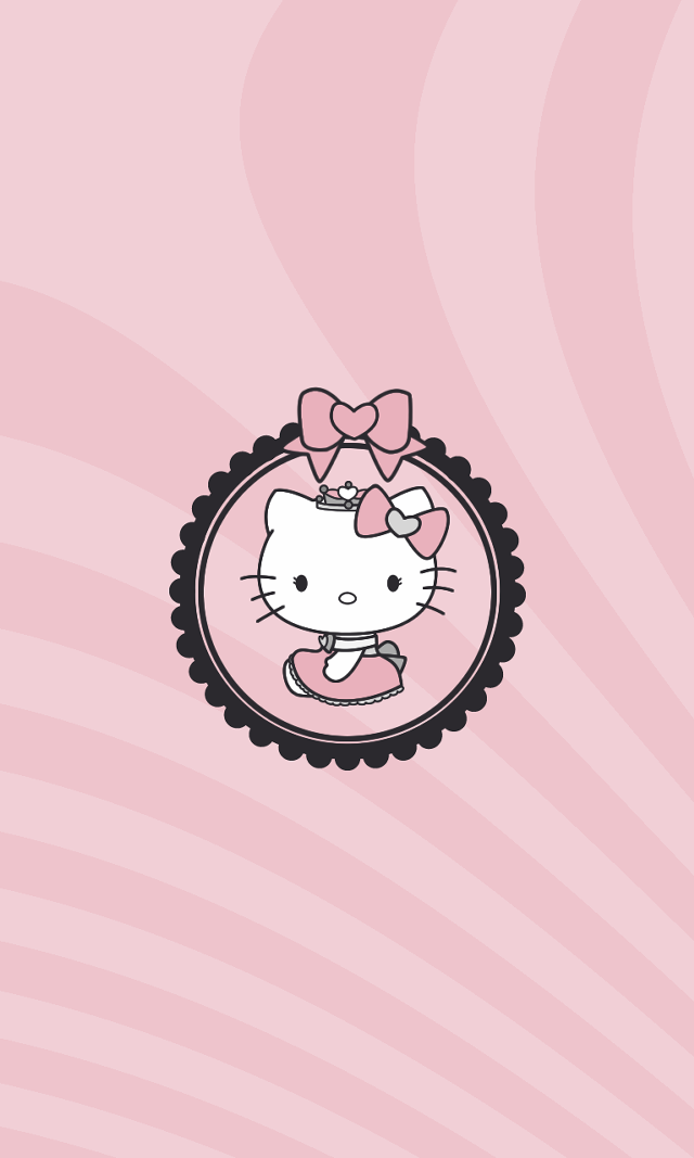 Hello kitty pink background bow #4 free wallpaper - medium preview image