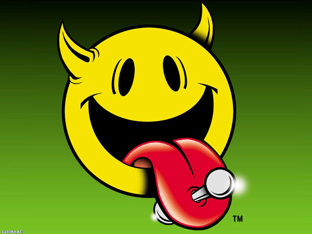 Smiley red object green background free wallpaper - medium preview image