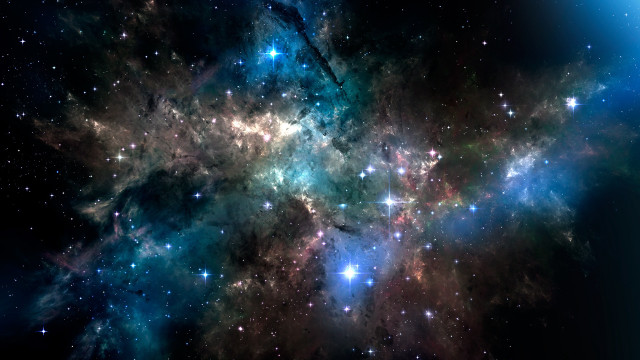 Colorful space filled with stars free wallpaper - medium preview image