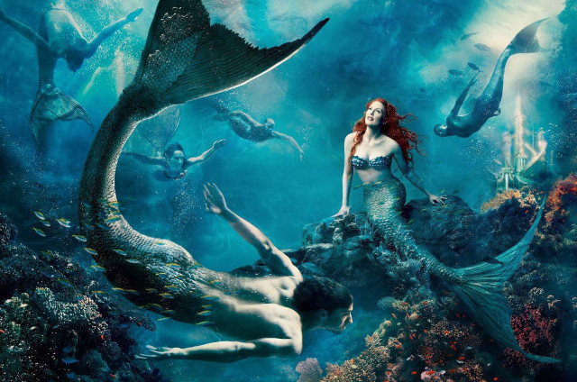 Mermaid costume rock man wet #2 free wallpaper - medium preview image