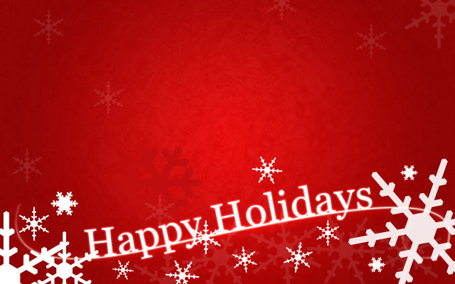 Red background white snowflakes happy free wallpaper - medium preview image
