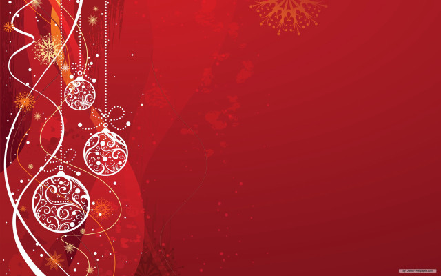 Red christmas background ornaments snowflakes #4 free wallpaper - medium preview image