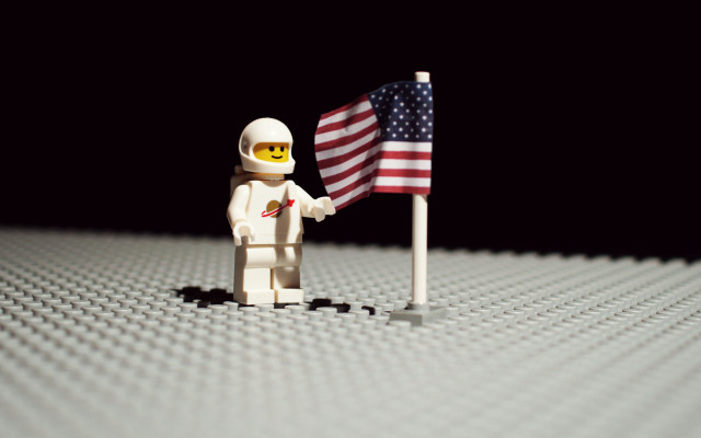Lego man holding flag lego free wallpaper - medium preview image