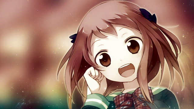 Girl green shirt anime space free wallpaper - medium preview image