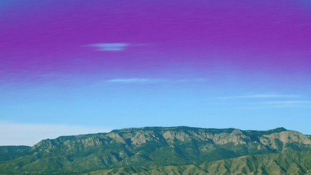 Mountain purple sky plane distant free wallpaper - medium preview image
