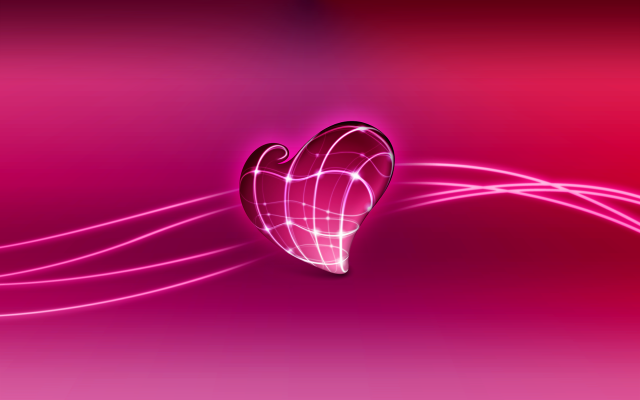 Heart shaped pink background light free wallpaper - medium preview image