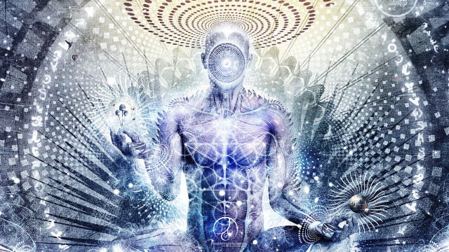 Man body arms circle light free wallpaper - medium preview image