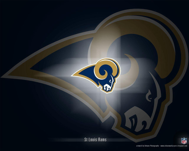Rams logo black background light #2 free wallpaper - medium preview image