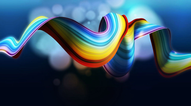 Colorful wave light dark background free wallpaper - medium preview image