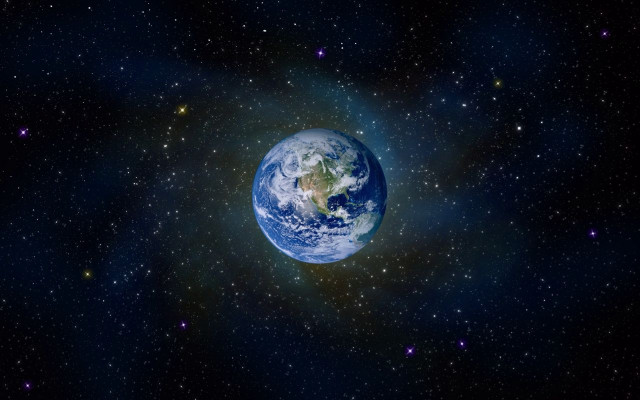 Earth night sky stars blue #3 free wallpaper - medium preview image