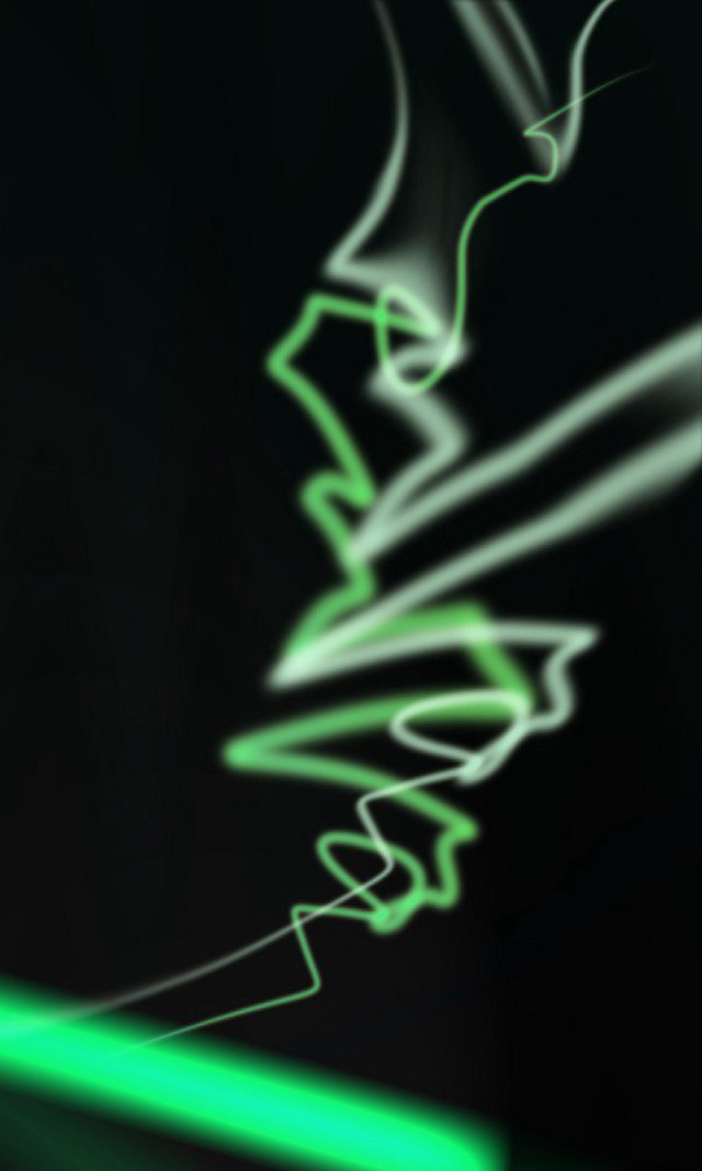 Blurry green object dark background free wallpaper - medium preview image