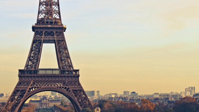 Tall clock tower paris cityscape free wallpaper - medium preview image