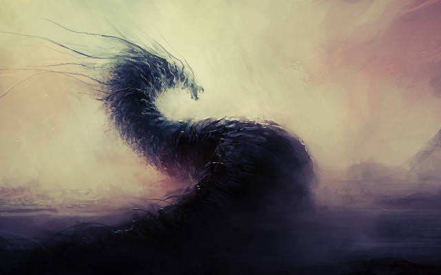 Black bird long hair city free wallpaper - medium preview image