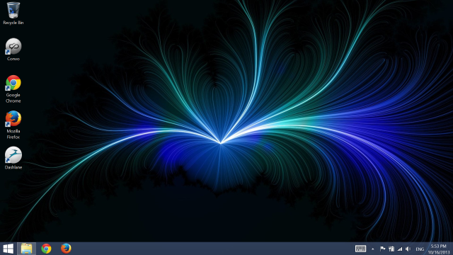 Computer screen blue green swirl free wallpaper - medium preview image