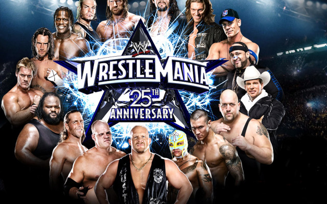 Wrestle mania 25th anniversary wrestlers free wallpaper - medium preview image