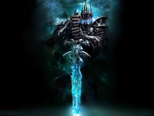 Man holding sword glowing demon free wallpaper - medium preview image