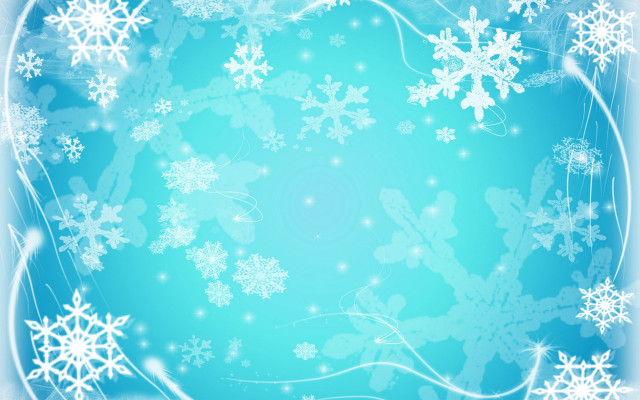 Blue background snowflakes swirls of free wallpaper - medium preview image