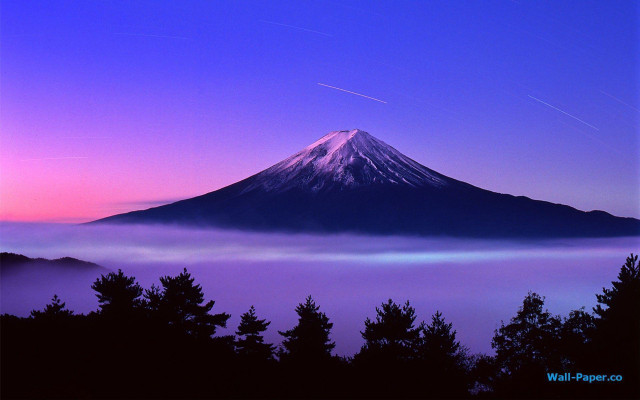Mountain fog trees plane flying free wallpaper - medium preview image