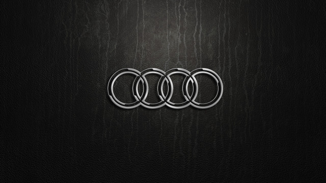 Black background silver audi logo #2 free wallpaper - medium preview image