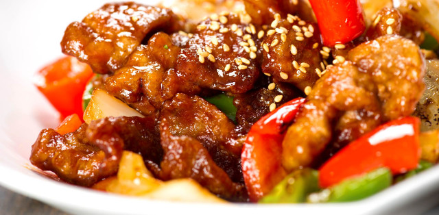 Plate food meat vegetables sesame free wallpaper - medium preview image