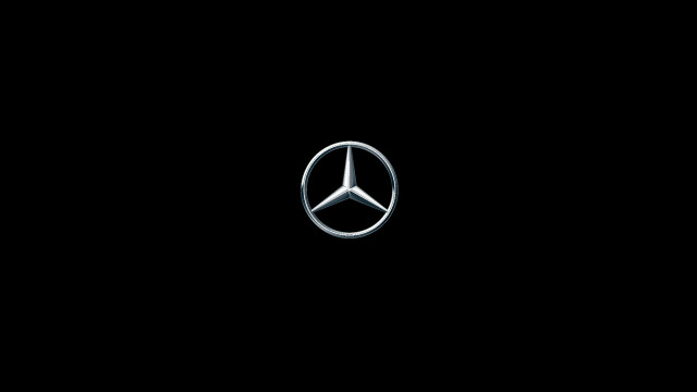 Mercedes logo dark night sky free wallpaper - medium preview image