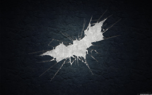 Batman symbol dark background white free wallpaper for desktop - medium preview image