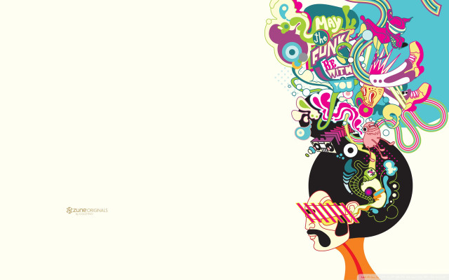 Colorful hair creative woman face free wallpaper - medium preview image