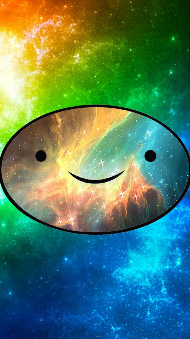 Smiley face rainbow background stars free wallpaper - medium preview image
