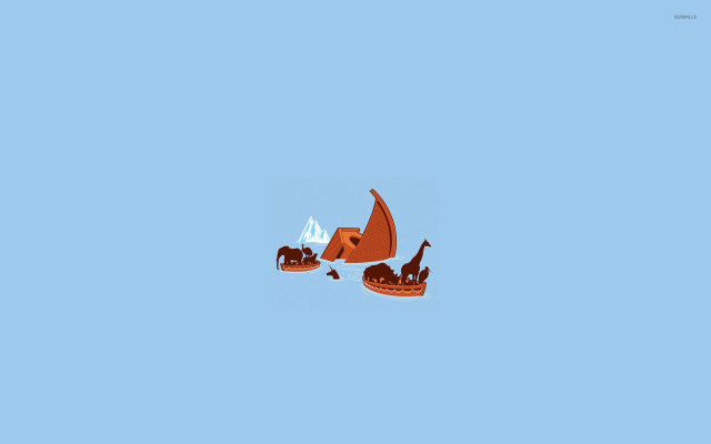 Boat cat sunny water primitivism free wallpaper - medium preview image