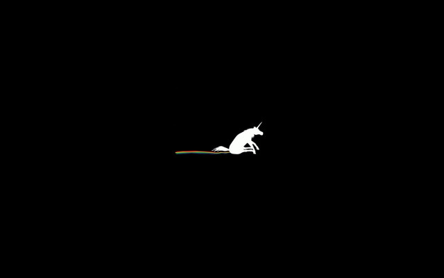White unicorn flying dark sky free wallpaper - medium preview image