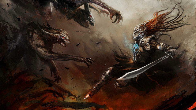 Demonic creature attacking demon dark #2 free wallpaper - medium preview image