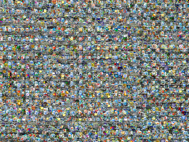 Colorful objects pattern glass tiles free wallpaper - medium preview image