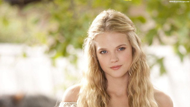 Blonde woman blue eyes white #2 free wallpaper - medium preview image