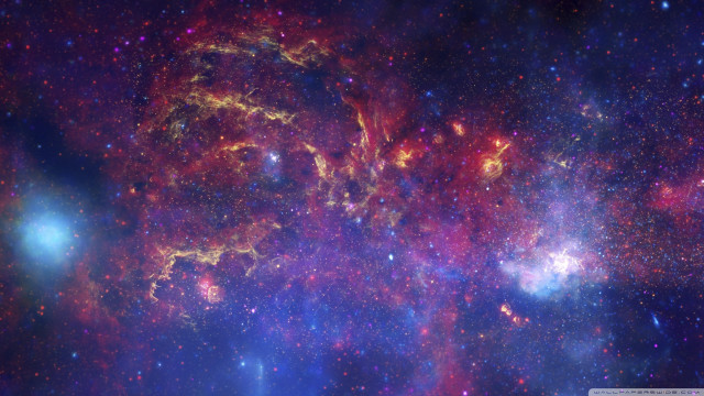 Large colorful star field blue free wallpaper - medium preview image