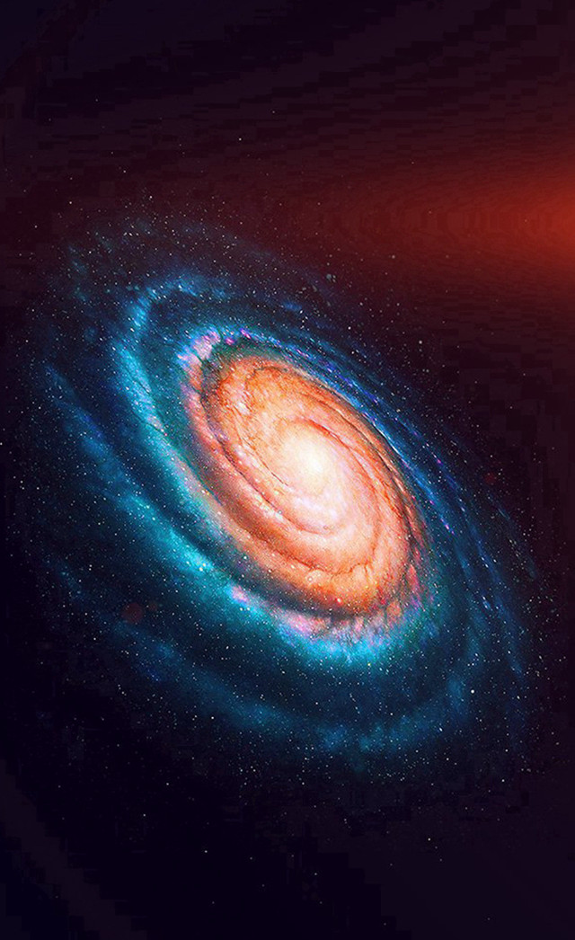 Spiral galaxy red light black free wallpaper - medium preview image